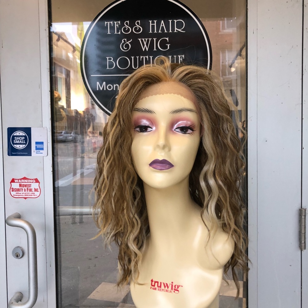 Blonde curly lacefront human hair style mix last one available